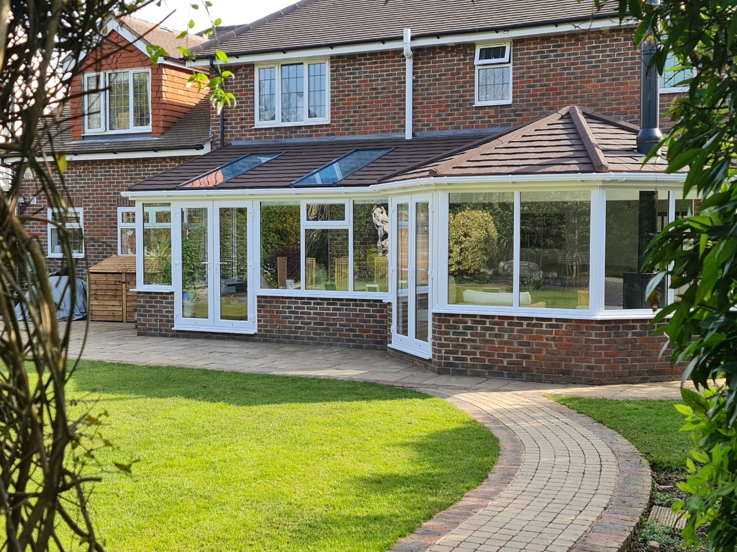 Modern replacement conservatory roof in the North East, showcasing a sleek, updated design with durable materials, enhancing the conservatory's appearance and functionality.