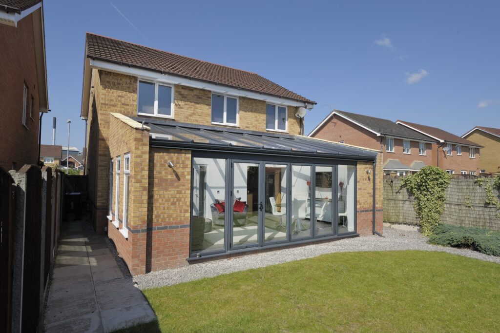 Livin room with bi-folding doors