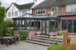 victorian conservatory with french doors