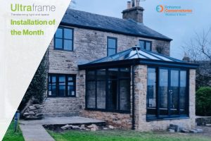 graphic showing enhance conservatories' ultraframe installation of the month